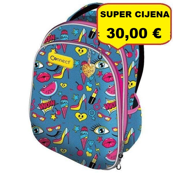 Ruksak školski anatomski lagan XT Wow Connect jeans